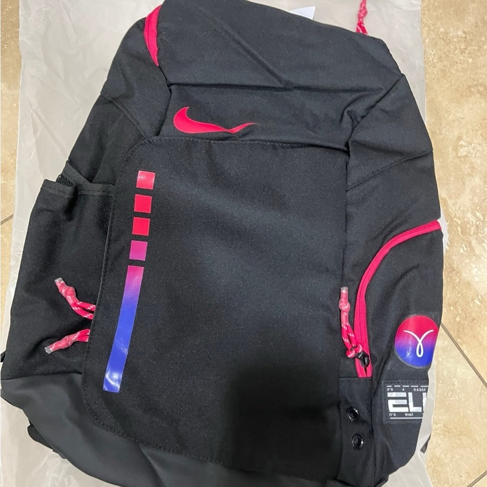Nike Black basketball Backpack with Pink Accents